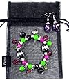 Linpeng E-166/BR-2256E Halloween Earrings and Bracelet Gift Set