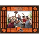 Cleveland Browns Art Glass Horizontal Frame