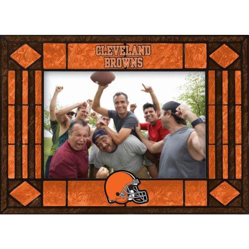 Cleveland Browns Art Glass Horizontal Frame