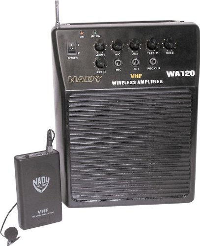 Nady WA-120LT/D Portable Wireless Public Address System with Lavaliere Mic Nady WA-120LT/D Portable Wireless Public Address System with Lavaliere Mic