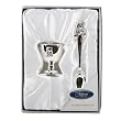 Silver Plated Teddy Spoon and Egg Cup - New Baby, Christening Gift for Boy or Girl (6305NT))