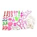 Buytra 50 Pcs Doll Accessories Shoes Bag Mirror Hanger Comb Bracelet For Barbie Dolls