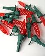 Pack of 12 Red LED M5 Mini Replacement Christmas Light Bulbs - Green Husk