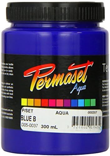 Standard Cover Screenprinting Ink - Blue B Permaset Aqua Fabric Magic 300ML by Colormaker Industries