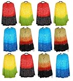 Wholesale Lot of 20 Indian Bandhani Bandhej Sequins Work Cotton Skirt (With Inner Cotton Lining)