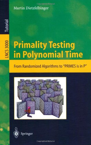 Primality Testing in Polynomial Time 3540403442 pdf