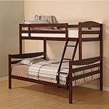 Walker Edison Solid Wood Bunkbed Twin-Double (Brown) BWTODWB