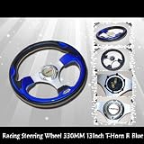 Racing Steering Wheel 330mm Blue/Black Universal NEW
