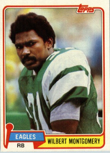 1981 Topps # 295 Wilbert Montgomery Philadelphia Eagles Football Card - In Protective Screwdown Display Case!
