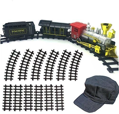 Train Set Moto-Lionel- Cat Style Type Pacific Train Set with Free Engineer Hat 9 feet of track