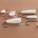 Popper Bodies with Hooks / Saltwater popper bodies with size 2 and 2/0 hooks