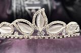 New Beautiful Bridal Wedding Tiara Crown with Leaf Crystal DH15657