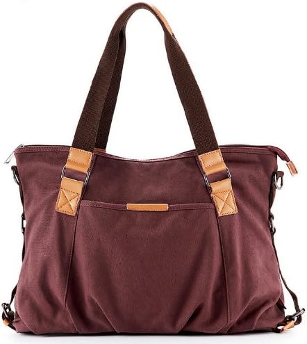 YSYT (TM) New Women's bag Canvas+Leather Shoulder Bag Messenger Bag School Bag women Totes bag Portable Ipad laptop bag #313 --Purple