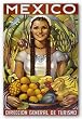 Senorita with Fruit by Anonymous 26"x17.125" Art Print Poster