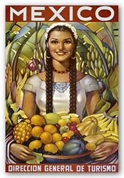 Senorita with Fruit by Anonymous 26"x17.125" Art Print Poster