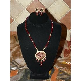 Christmas Gift-ethnic Thewa Necklace Set 3pc Set From India Free Shipping