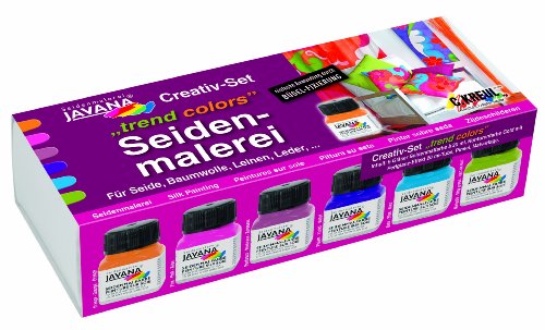 JAVANA 81800 - Seidenmalfarben Creativ Set trend-colors 6 x 20 ml