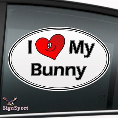 I Love My Bunny 6" Decal Sticker
