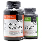 Adept Nutrition Mens SuperVites + Omega-3 Softgels Combo 90 Tabs + 90 Softgels