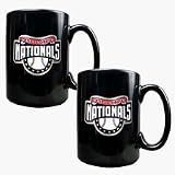 Washington Nationals 2 Piece Black Ceramic Mug Set