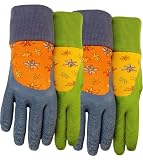 MidWest Gloves 64A7-4 Ladies Garden Gripping Glove Combo Pack, 4-Pack