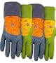 Midwest Gloves and Gear 64A7-4, Ladies Garden Gripping Glove Combo Pack, 4 Pack