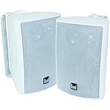 Dual LU43PW 100 Watt 3-way Indoor/Outdoor Speakers in White (Pair)