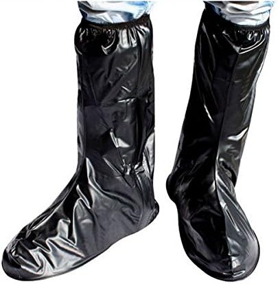 Foocc Waterproof Non-slip Rain Boot Cover Cycling Riding Bike Shoes (Black,M)