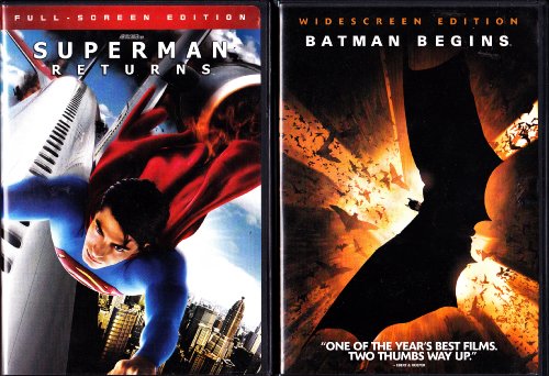  Superman Returns , Batman Begins : Superhero 2 Pack