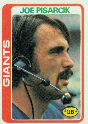 1978 Topps #7 Joe Pisarcik RC - New York Giants (RC - Rookie Card)(Football Cards)
