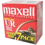 Maxell UR-90 Blank Audio Cassette Tape, 7 Pack