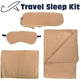 Daya Travel Kit - Camel Cashmere and Wool Blended Fabric