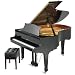 Suzuki M-730BL Acoustic Grand Piano, 6 Feet 1 Inch,Black