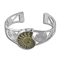 Sterling Silver Ammonite Bracelet by Sajen