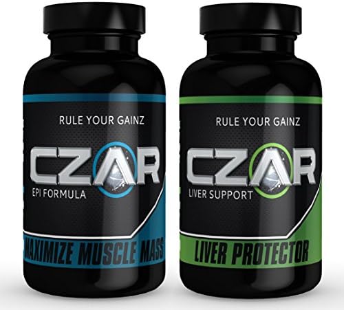 Czar Muscle Growth 90 Caps and Liver Protector 90 Caps Combo. Maximize Lean Muscle Mass, Rule Your Muscle Gains. Maximize Muscle Hypertrophy. Stacked with Czar Liver Support Liver Protector For Your On Cycle Liver, Kidney, and Organ Support and Protection.