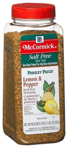 McCormick Parsley Patch Lemon & Pepper (no Msg), 19-Ounce Plastic Bottle