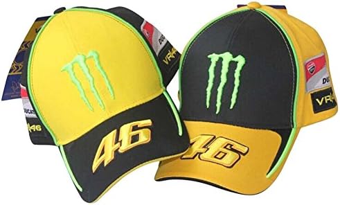 New Fashion Motogp Valentino Rossi 46 VR46 Baseball Hat Peaked Cap yellow
