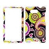 Premium - Samsung A927/ Flight II - Colorful Hearts & Circles on Black - Fa ....