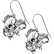 Live and Love Skull Roses Earrings