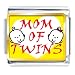 Mom Of Twins Italian Charms Bracelet Link