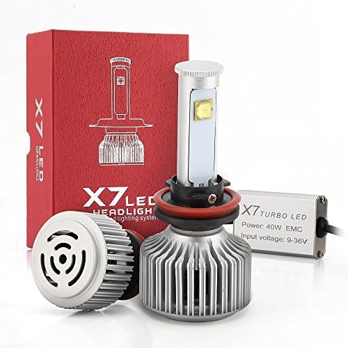 LED Headlight Kit - 80W 8000LM 6000K White Light Bulbs-1 Yr Warranty (H11)