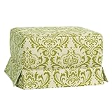 Little Castle Gliding Ottoman - Olive/ Linen