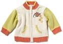 Sterntaler 77994 - Strick-Jacke mit Applikation elephant, gef&uuml;ttert mit Softteddyflausch, Gr&ouml;&szlig;e: 68, Farbe: ecru (Farb-Nr. 96)