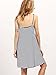 ROMWE Women's Striped Loose Spaghetti Strap Sundress Sleeveless Pockets Dress