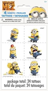 Despicable Me 2 Tattoo Sheets, 4-Piece