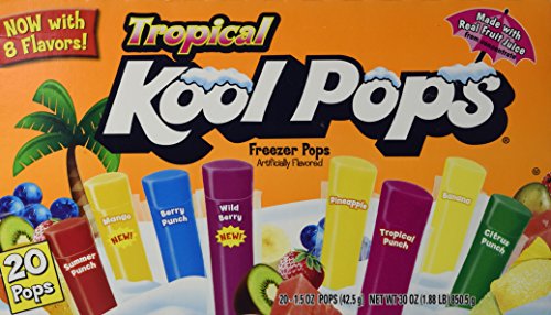 Kool Pops Tropical Freezer Pops 20 Pops - Pack of 2