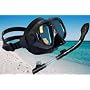 Stealth Mirrored Lens Scuba Diving Dive Mask + Sahara Ultra Total Dry Snorkel Set