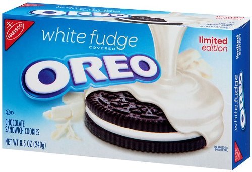 Nabisco, Oreo, White Fudge Covered, Limited Edition, 8.5oz Box (Pack of 4)