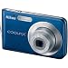 Nikon Coolpix S210 8MP Digital Camera with 3x Optical Zoom (Cool Blue)