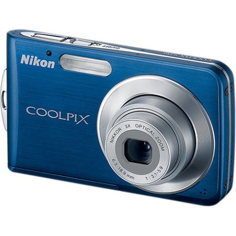 Nikon Coolpix S210 8MP Digital Camera with 3x Optical Zoom (Cool Blue)